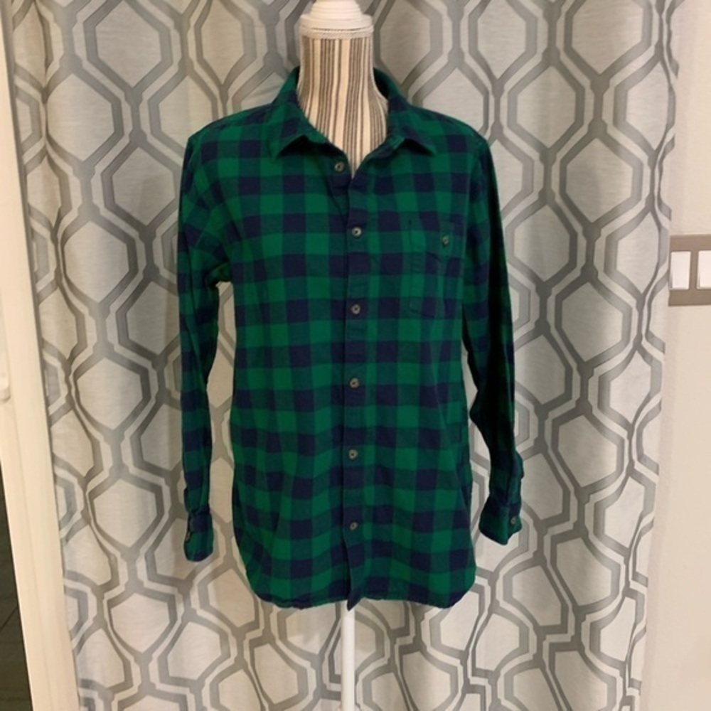 Hanna Andersson Plaid Button Down Top